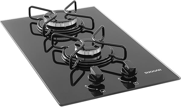 Suggar Cooktop Vidro Preto 2 Queimadores